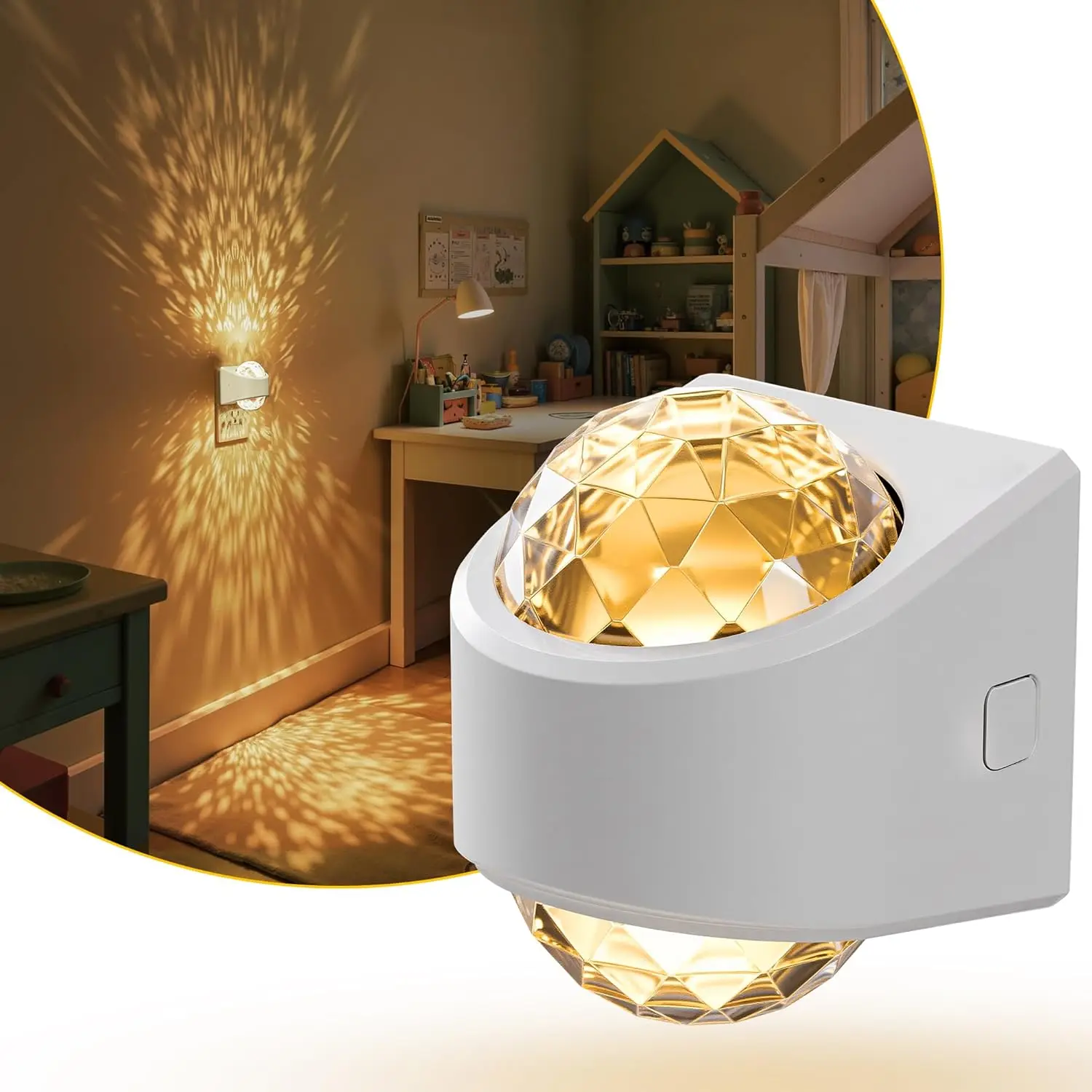 Star Projector Night Light with Dusk Dawn Sensor