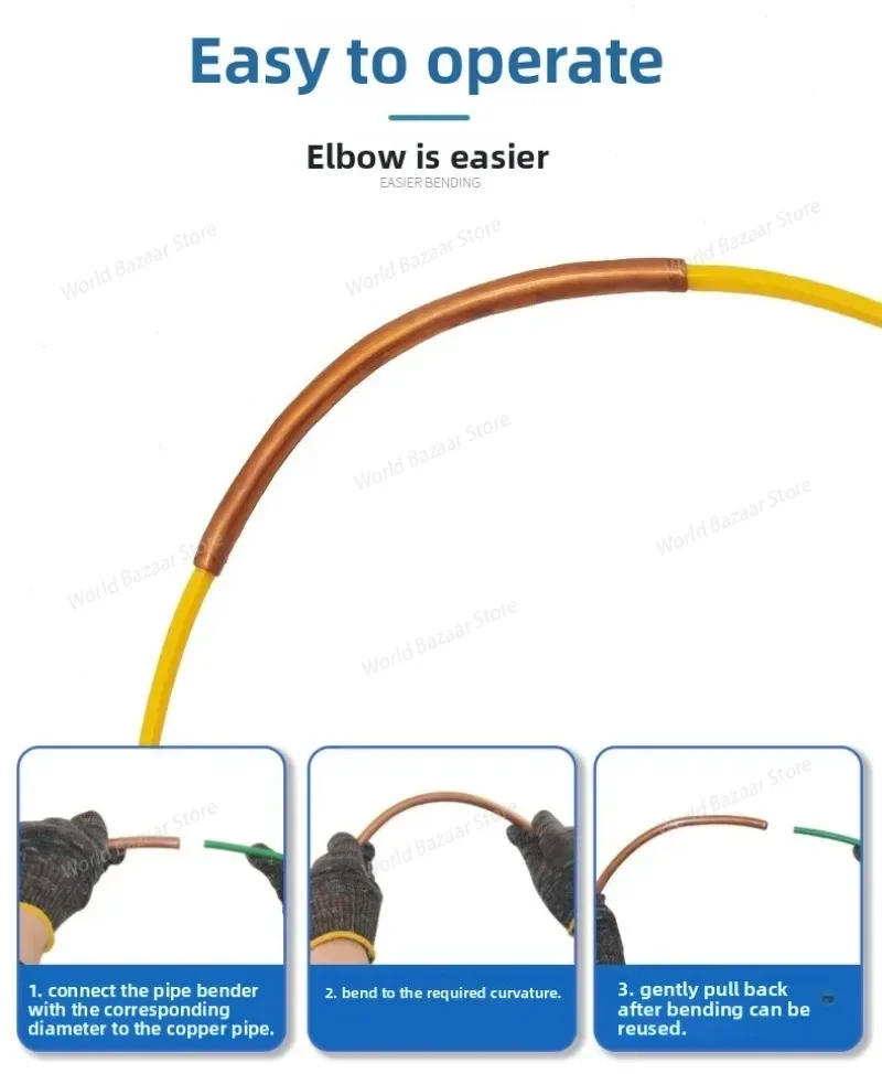 

CT-205 Air Conditioning Copper Tube Protector, Elbow Rubber Strip - Elbow Tool, Protects Copper Tubes from Deformation