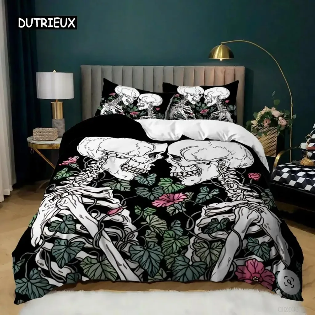 

Skull Deadpool Duvet cover set 240x220 200x200 Bedding set Twin Queen King Double Bed linens Quilt cover Bedclothes Big hand