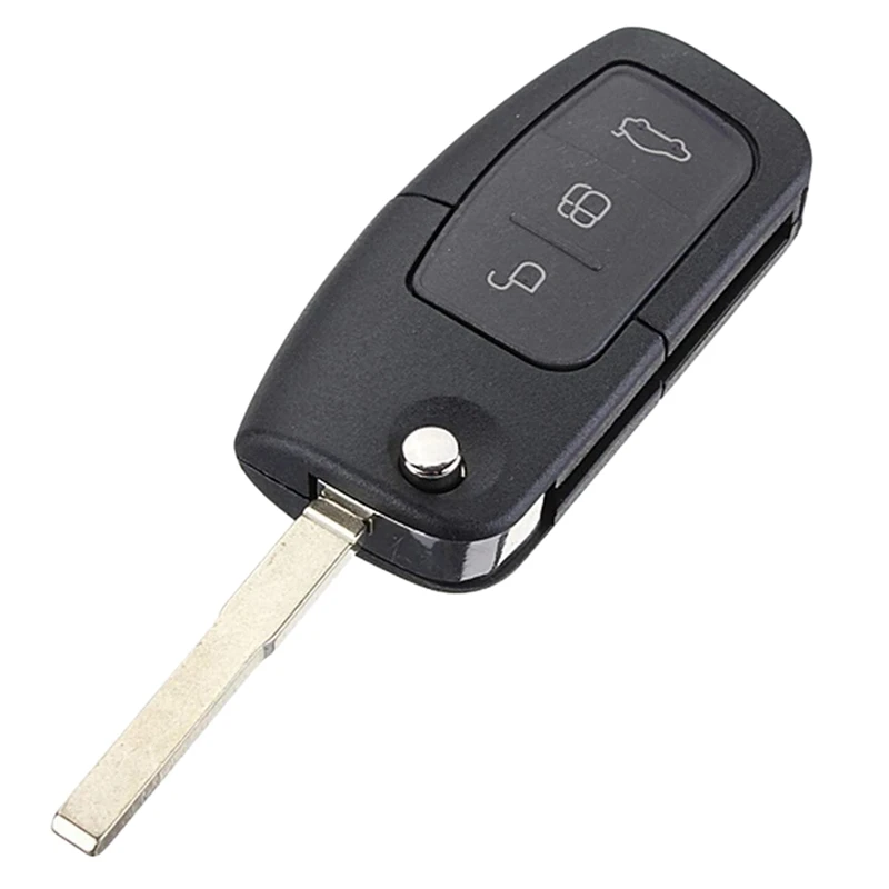 3 Buttons Flip Folding Remote Control Key 433Mhz 4D63 80Bit For Ford Focus Mondeo Fiesta Galaxy FOB Case HU101 Blade