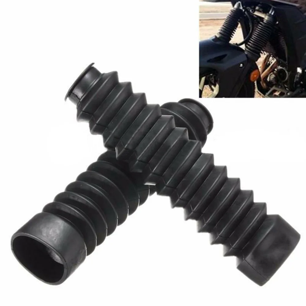 2pcs Motorcycle Front Fork Cover Bellows Rubber Boot Shock Protector Dust Guard For Motorcycle Motocross Off Road Pit Dirt Bike