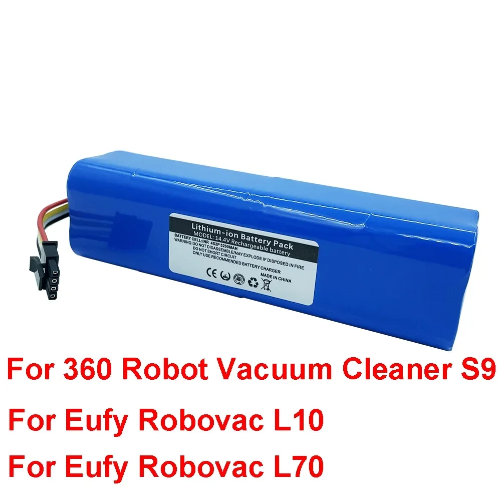 18650 battery pack 14.4v battery 14.8V lithium battery Replacement batterie 7000mAh  for Qihoo 360 X90 X95 S9 S10 sweeping robot