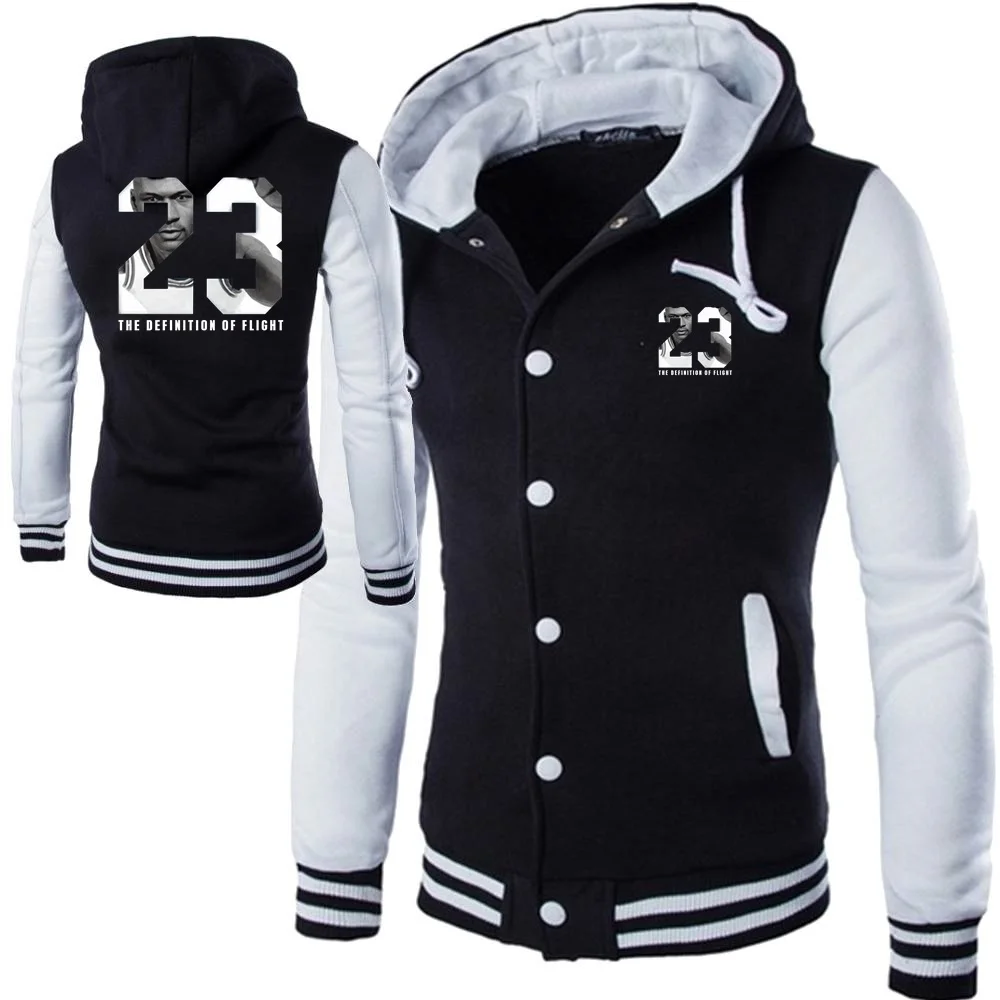 Sudadera con capucha de baloncesto para hombre, uniforme de béisbol, Jersey con capucha, chándales, chaquetas, 23 #