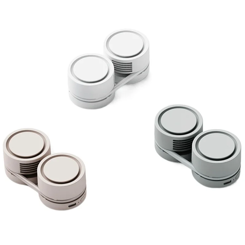 ポータブルUSBネックファンブレードなし,充電式,ハンズフリー,調整可能,アロマテラピー機能付き