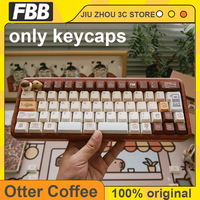 Original FBB Otter Coffee Keycaps Cherry Profile PBT Dye Sublimation 1.6mm Thickened Capibara Keycap Mechanical Keyboard Custom