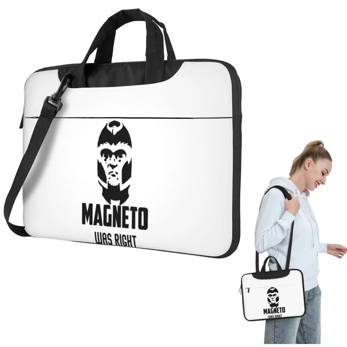 

Magneto Was Right Crossbody Laptop Bag Case Computer Bag 13 14 15.6 Inch Notebook Pouch for Macbook Pro