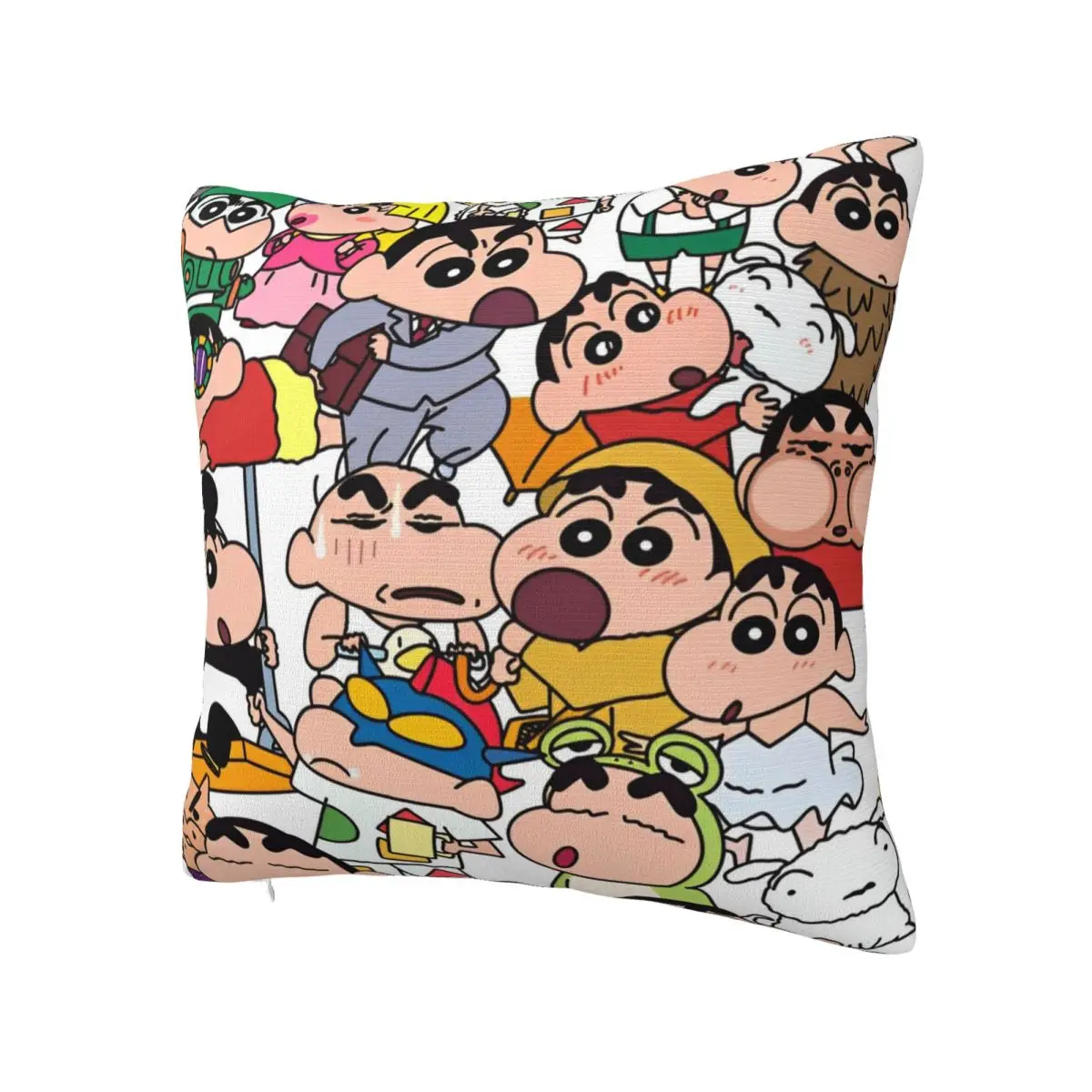 Printed Cute Crayon Shin-chan Cosplay Pillowcase Polyester Cushion Cover Decor Japan Anime Pillow Case Cover Zipper 45*45cm