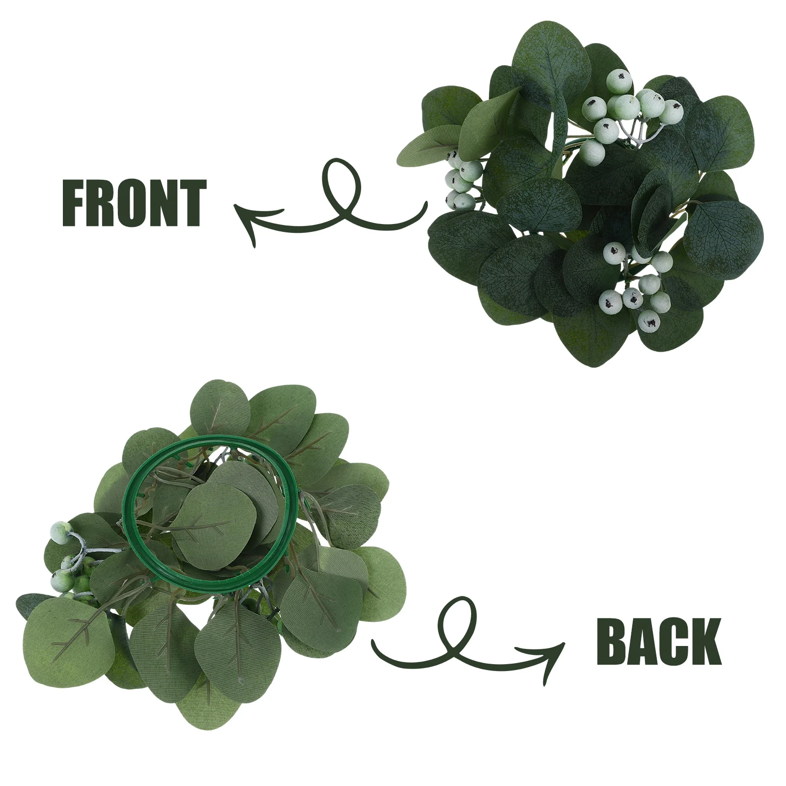 

Christmas Wreath Exquisite Greenery Leaves Design for Party and Home Decoration Realistic Appearance Rings