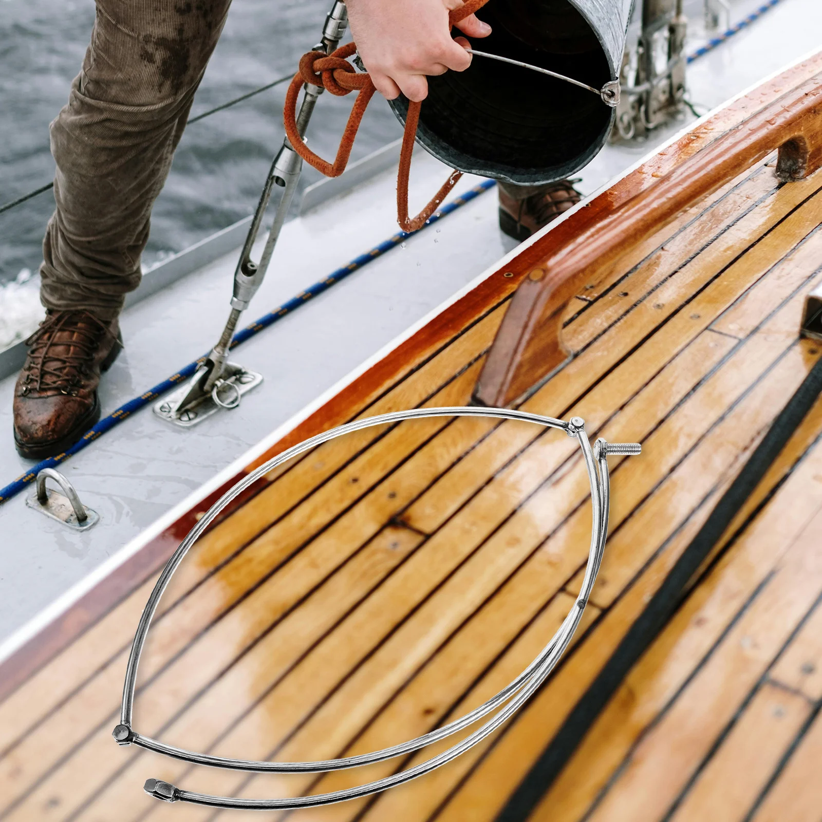 

Stainless Steel Copy Net Circle 40cm 6mm Thick Foldable Fishing Tool Crab Net Ring Dip Nets Rings Mesh Circle Supplies