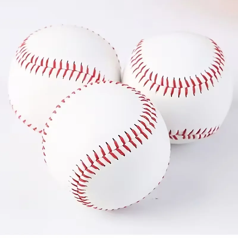 1Pc/4Pcs/7Pcs Baseball No. 9 Soft Training Ball, Soft-Filled Batting Ball, Baseball Training Handmade Ball, Fitness Product, White Ball, Suitable for Team Training, Competitions, League Games, Practice, Gifts, Souvenirs, Crafts, and Signatures (Soft Ball)