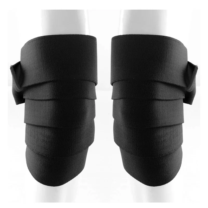 Stiff Wrist Strap&Weightlifting Knee Wrap 2.5 Meters without magic tape,one suit,Red Black Color Knee Straps for Weightlifting