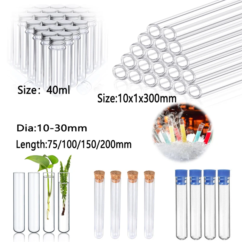 10pcs borosilicate round bottom test tubes clear glass test tubes for experiments decoration plant propagation and holiday gifts