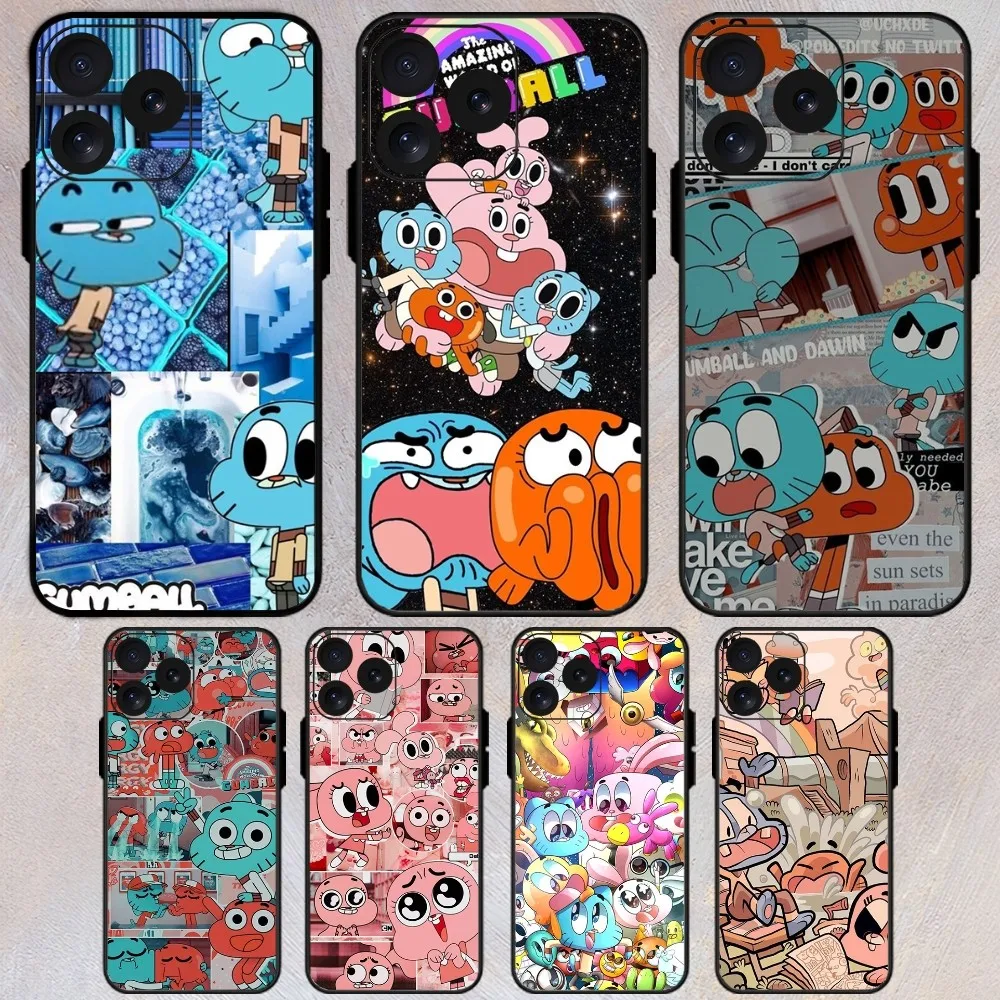 cartoon The A-Amazing World of G-Gumball Phone Case For iPhone 8 11 12 13 Pro 14 15 Mini X XR XS max Plus Shell