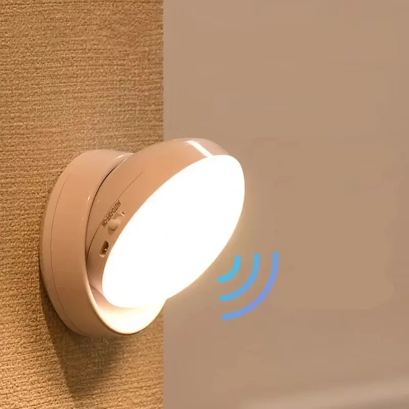 Rechargeable Motion Sensor LED Night Light Cabinet Stair for Living Dining Room Wall Decorative Gift Ornament Lamp Style