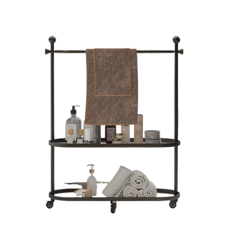 

Minimalist Floor Towel Rack Vertical Shelf Toilet Bathroom Rack Removable Bath Towel Hanger