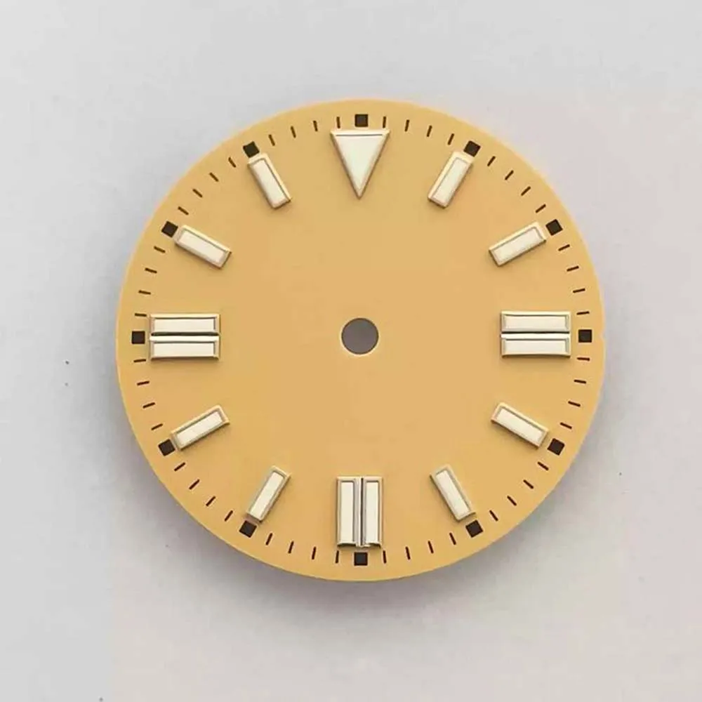 Quadrante dell'orologio opaco da 28,5 mm per NH35 NH36 8215 Sostituzione del movimento Quadrante luminoso verde Accessori per il quadrante dell'orologio