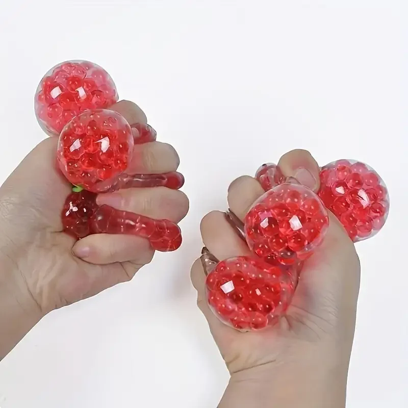 Squishy Strawberry Stress Ball - Soft Fidget Sensory Toy for Adults Kids Anxiety Autism Relief, Slow Rebound Party Favors Gifts