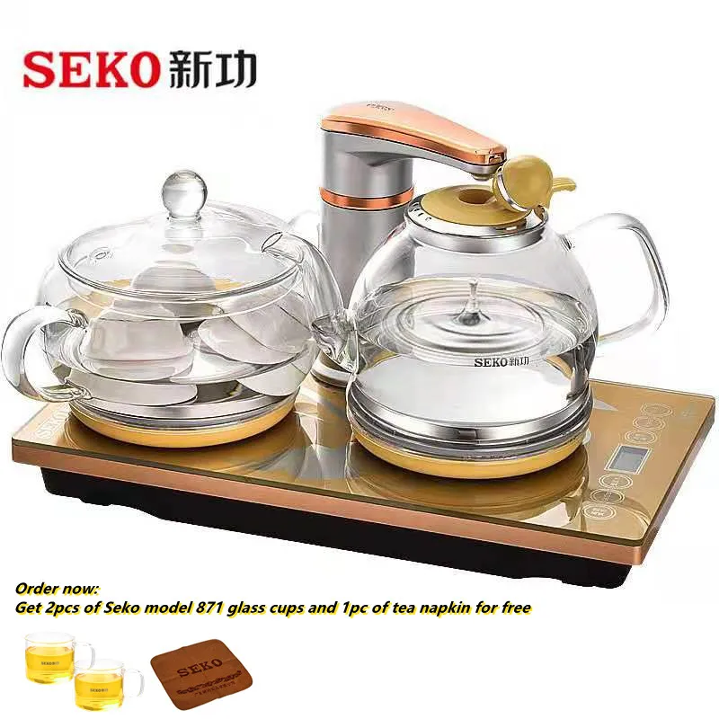 

SEKO F92 Automatic Glass smart Electric Kettle with Pot double stove 37*20mm