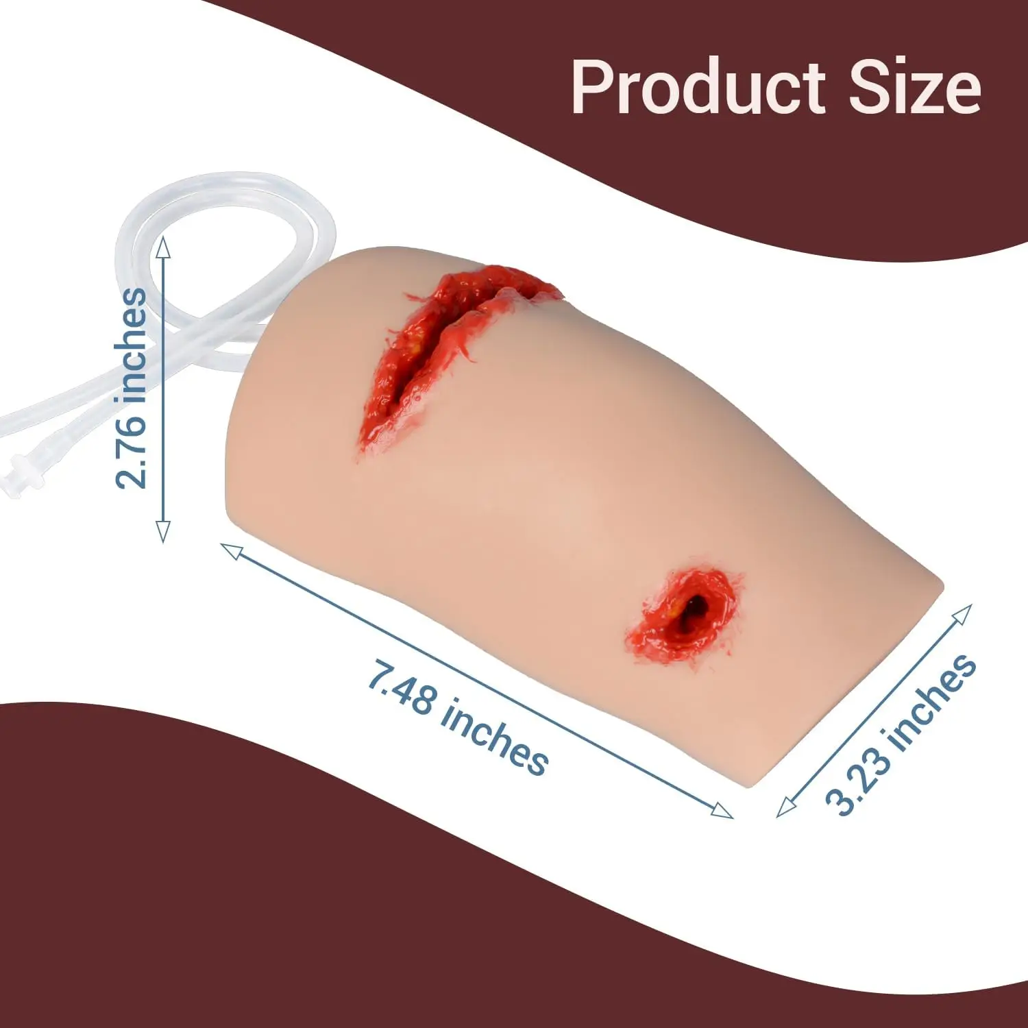 Reusable Knee Trauma Simulation Training Kit Bullet & Laceration Wound Care Packing Train for First Aid Practice Medical Educate - view 6