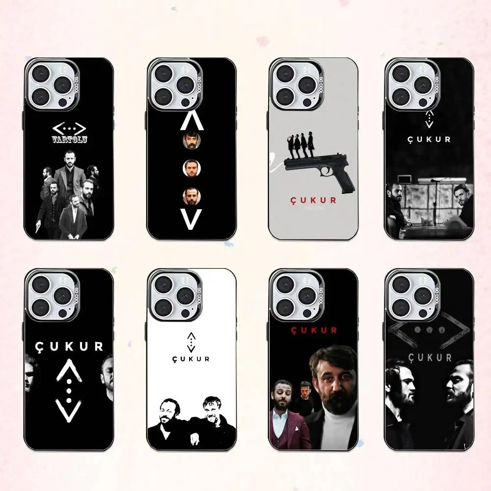 

C-Cukur TV Series The Pit Phone Case For iPhone17,16,15,14,13,12,11 Plus,Pro Max Colored Silver Plated Inside Cover