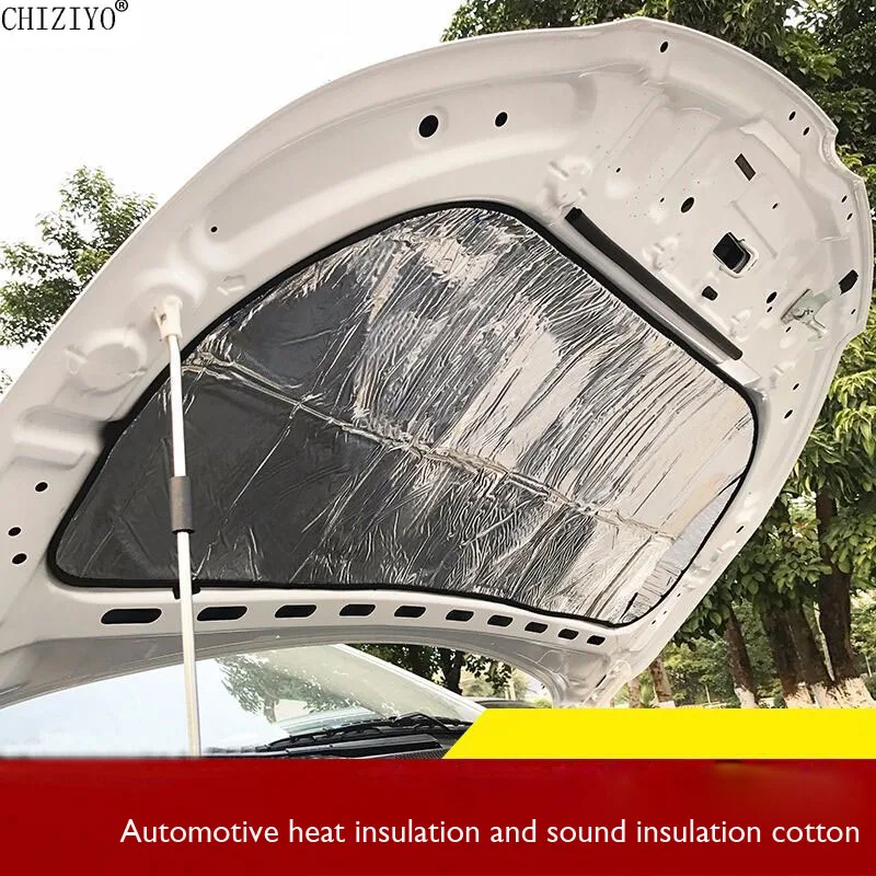 140x100cm Car Noise Insulation Cotton Heat Sound Pad Car Engine Soundproofing Electrical/Roof Thermal Aluminum Foil