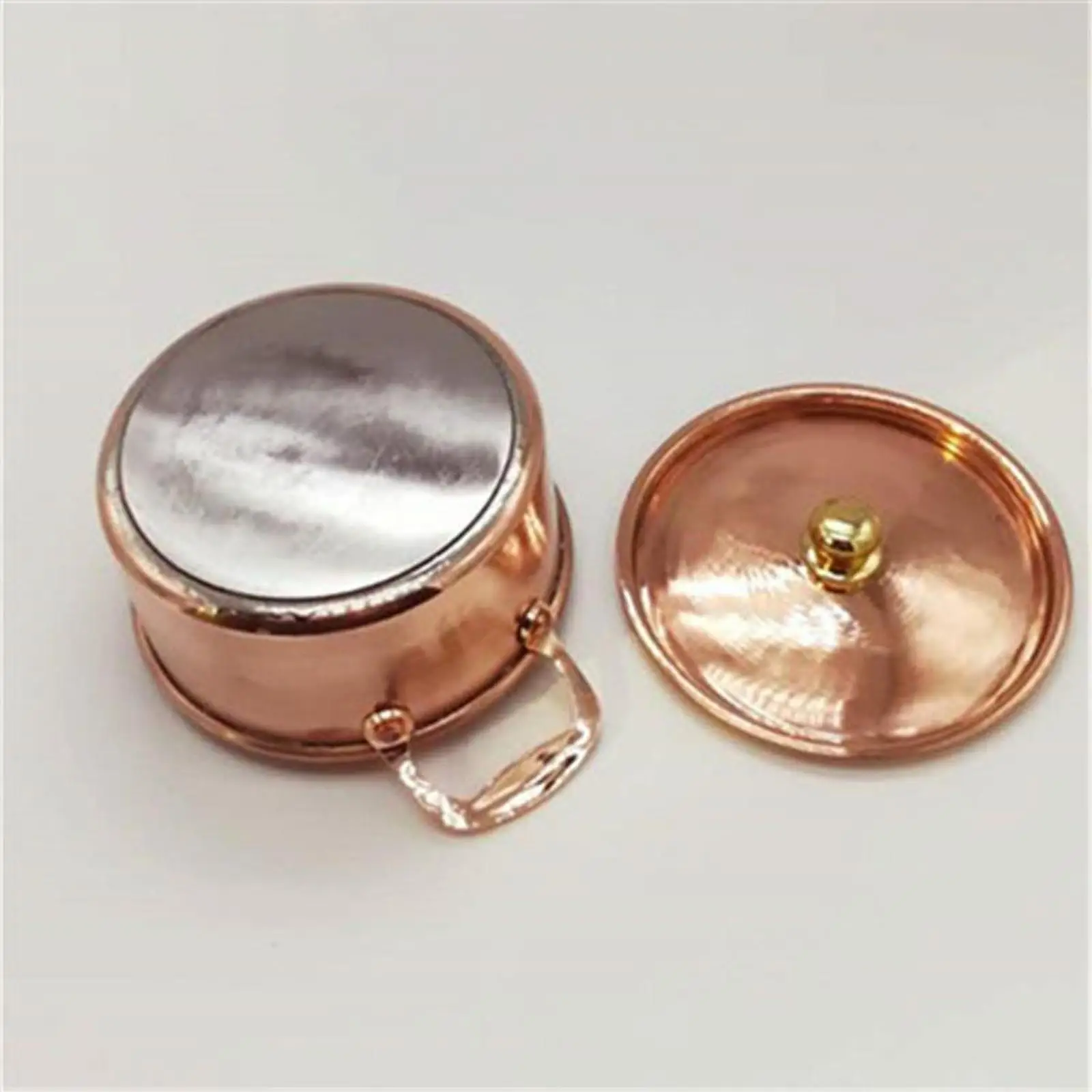 Copper Pot Stew Pan with Lid Double Handle Copper Hot Pot Saucepan Boiling Pot Nonstick Stockpot for Cooking Restaurant Chef