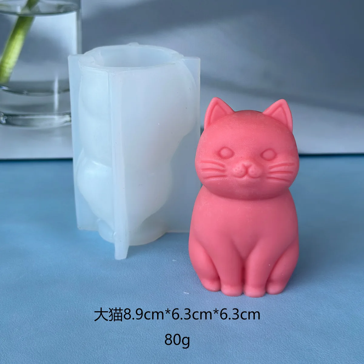 Cute Cat Silicone Candle Mould DIY Stand Pet Soap Resin Making Tool Animal Chocolate Cake Mold Plaster Doll Christmas Gift