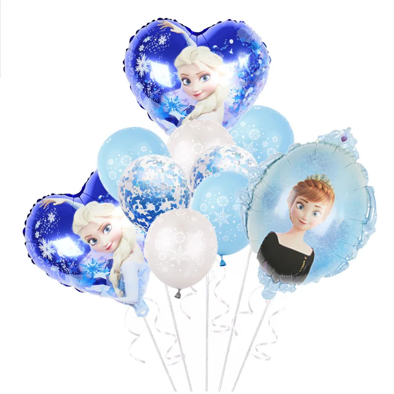 Frozen Elsa e Anna compleanno pellicola di alluminio decorazione palloncino stoviglie usa e getta sfondo Decor Baby Shower forniture per feste