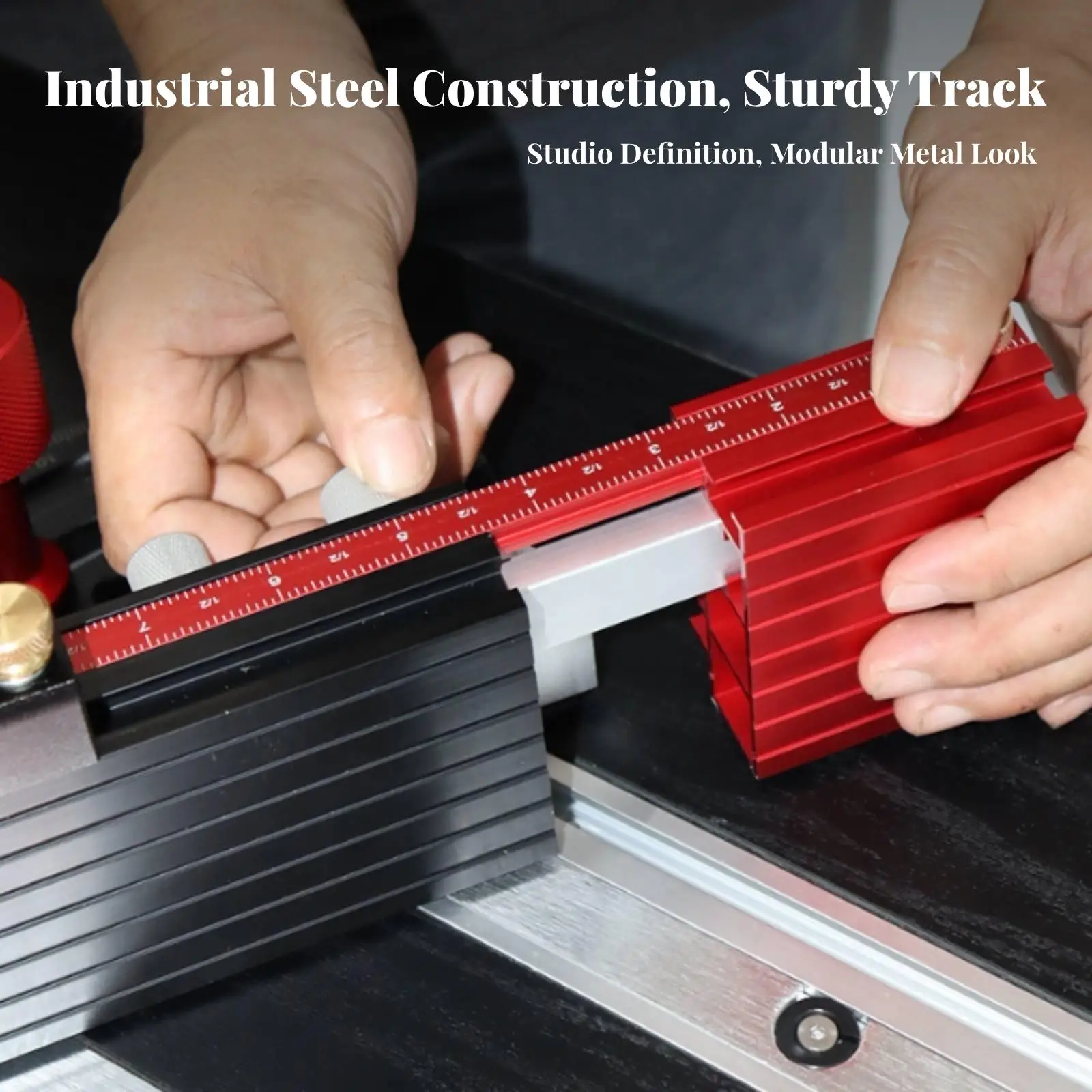 Multi-position Woodworking Angle Gauge with Knurled Locking Knobs for Manual Circular Saw Jig