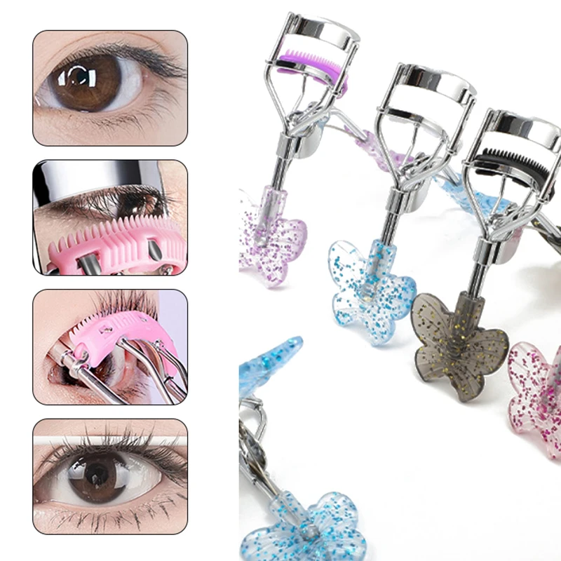 Senhora feminina borboleta lidar com maquiagem cílios modelador ferramentas de beleza estilo natureza cílios lidar com curvatura olho lash modelador cílios cosméticos