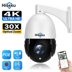 30X Zoom 5MP POE Camera 4K 8MP HD PTZ IP POE Security Surveillance Camera CCTV Two Way Audio Record Waterproof Outdoor Xmeye Pro