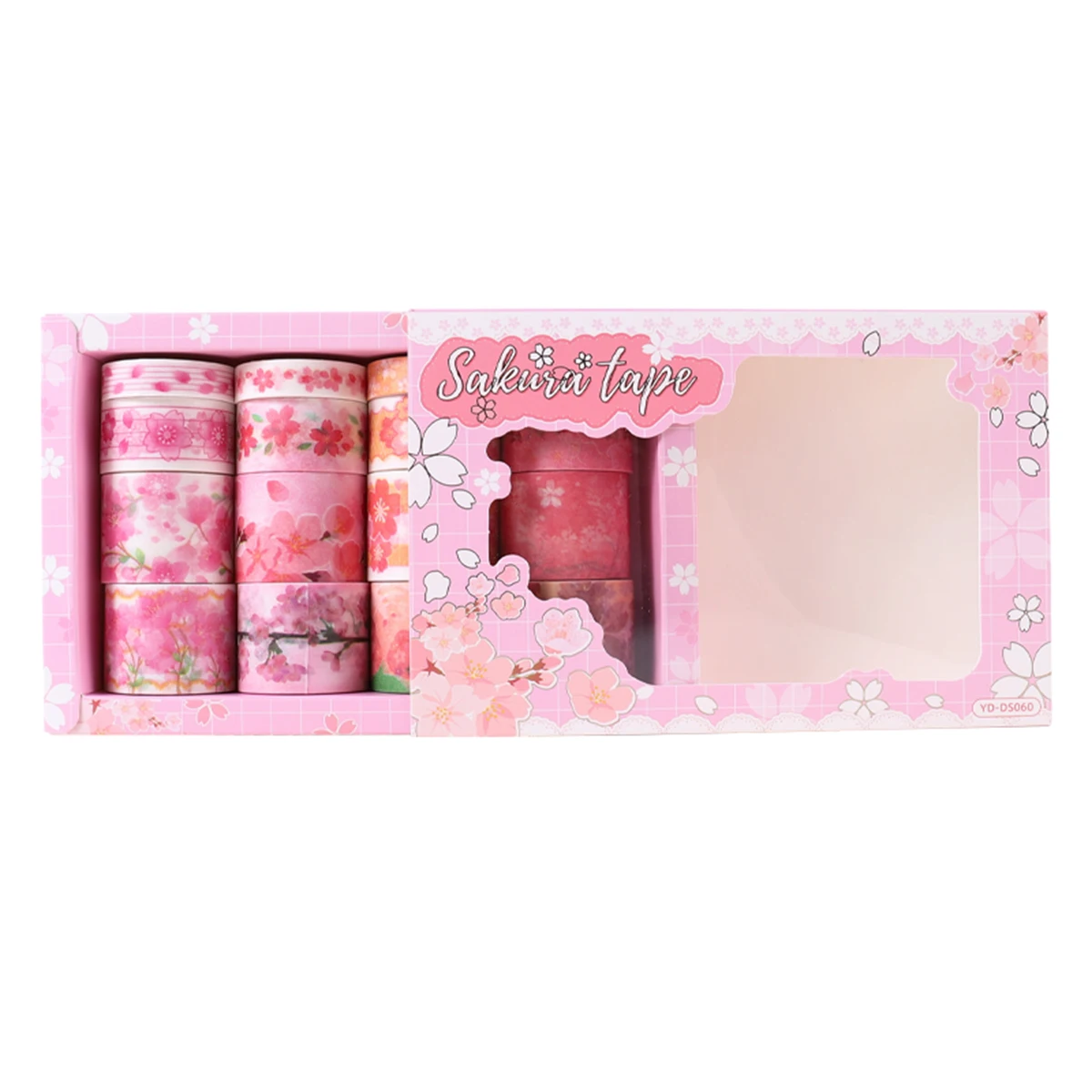 16 rouleaux/boîte de ruban washi sur le thème de la fleur de cerisier de printemps, ruban à motif de fleur de cerisier et décorations de livres, cadeaux pour la famille