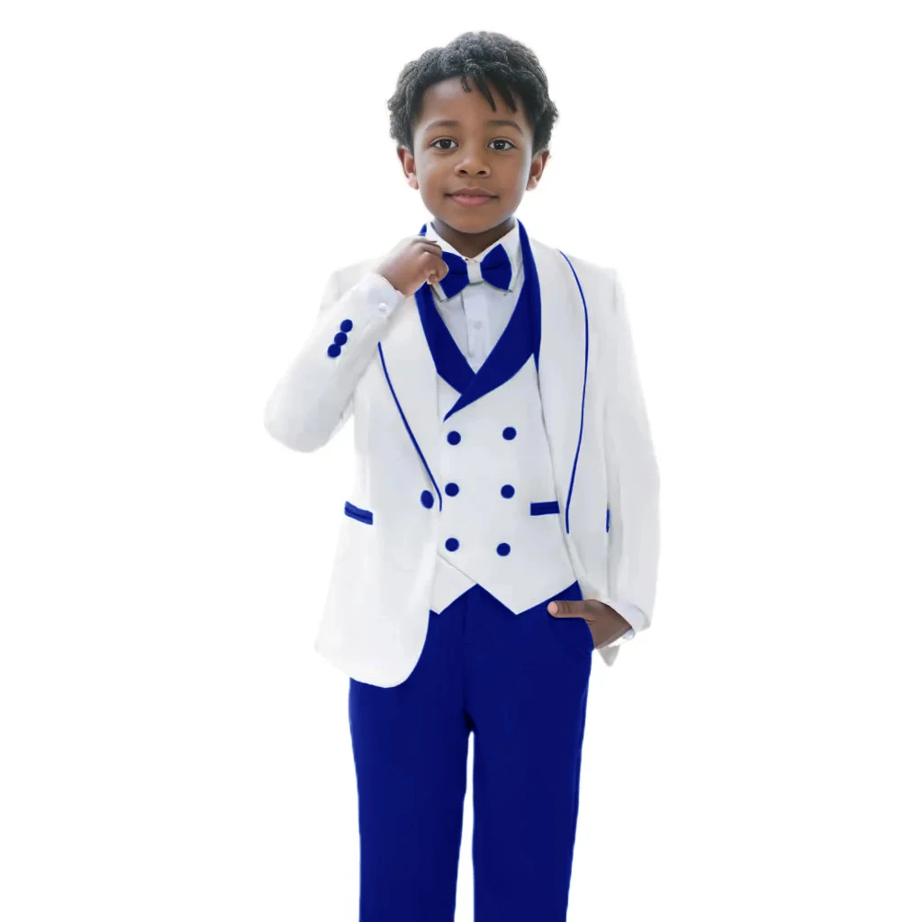 Suit for Boys Wedding Tuxedo Formal Jacket Pants Vest 3 Pieces Set 2-16 Years Clothes Kids Blazer ملابس اطفال اولاد