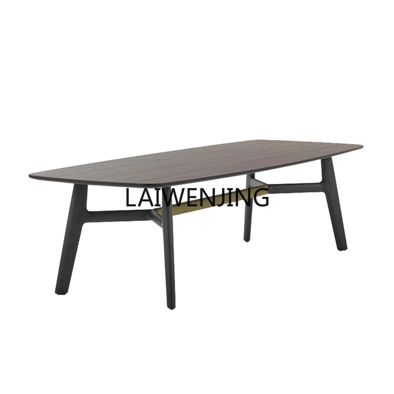 MJY marble dining table Italian large flat dining table all solid wood furniture customization