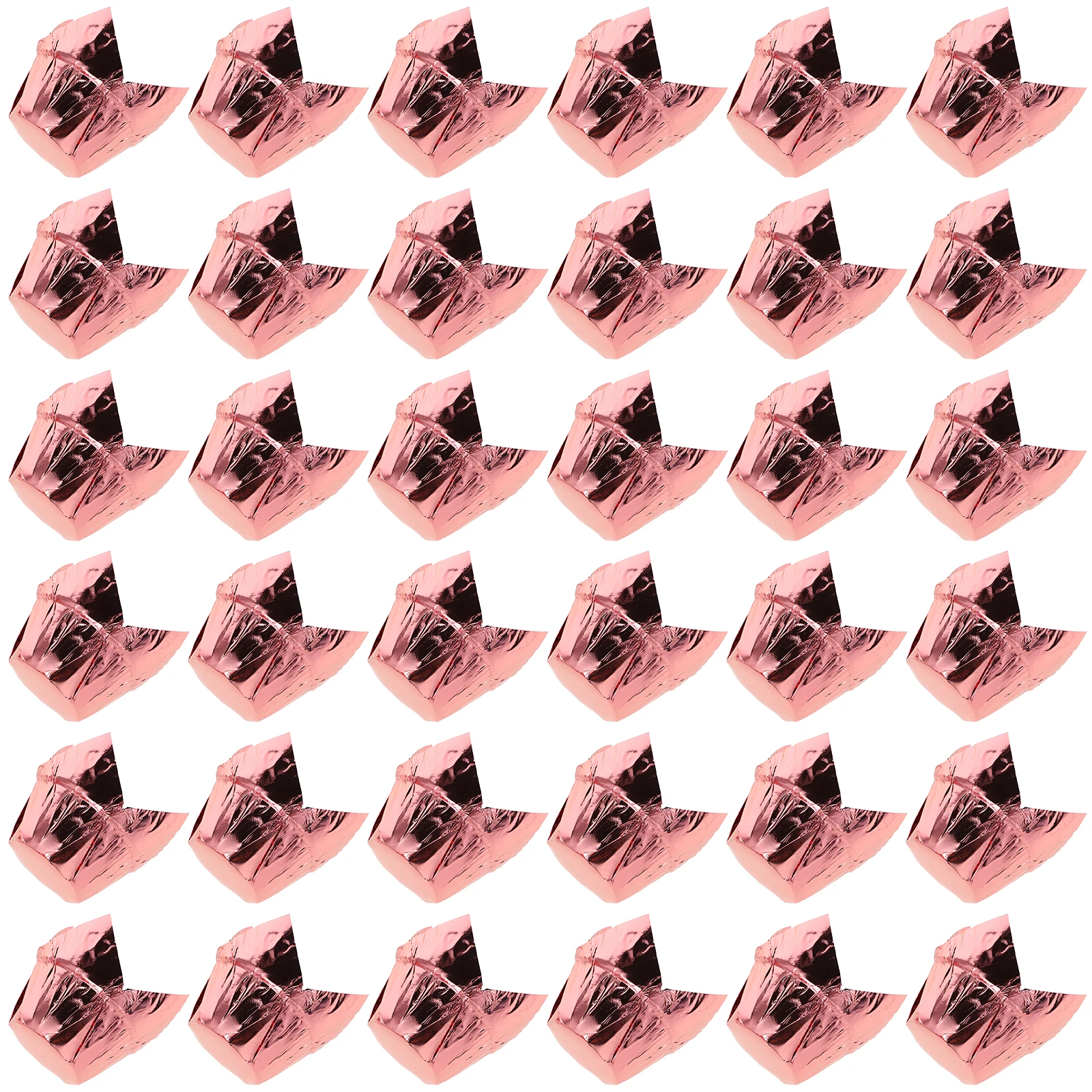 

50 Pcs Christmas Baking Cup Lining Birthday Cupcake Liners Aluminum Foil Tulip Muffin