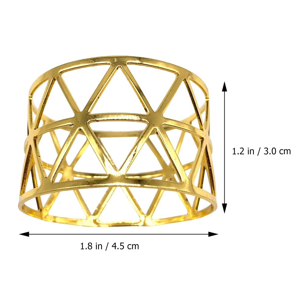 6 قطعة حلقة منديل مجوفة مشبك منديل معدني لتناول العشاء ديكور للطاولات لوازم الحفلات مأدبة الزفاف جمع الديكور #4
