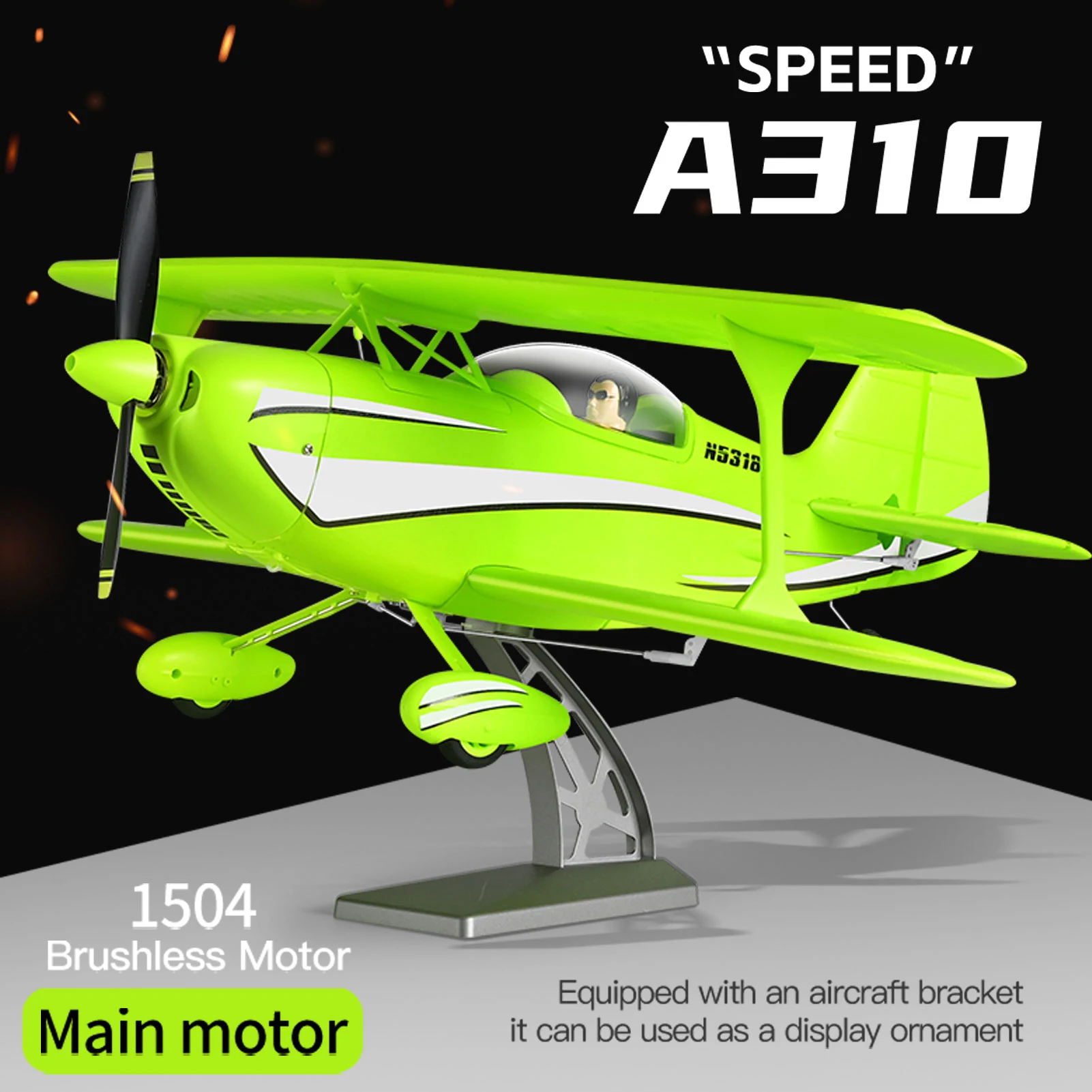 

4-Channel RC Glider, 2.4GHz EPP Foam Remote Control Stunt Airplane with Brushless Motor for Beginners Adults