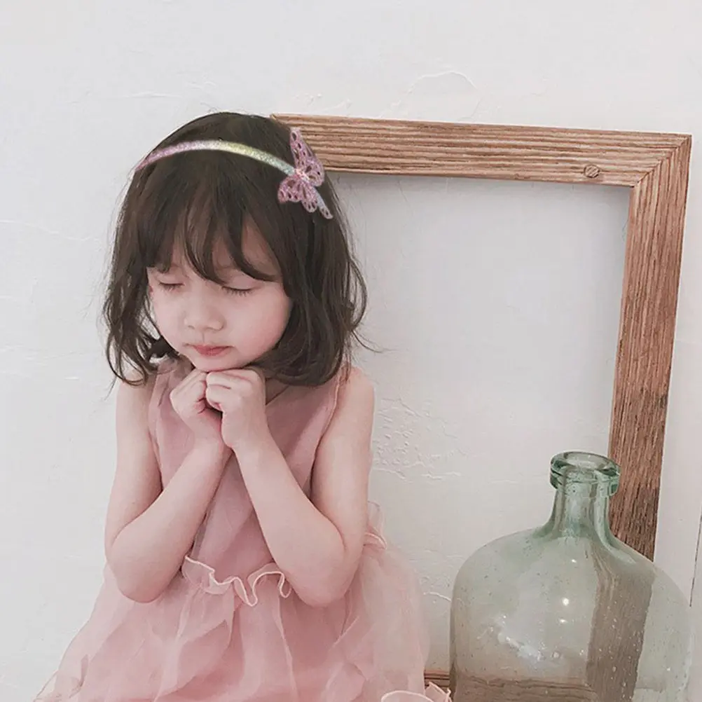 

3Pcs Children Hair Heart Design Baby Hair Hoop Shiny Sequin Kids Headdress for Party Photo Prop Birthday Christmas Gift