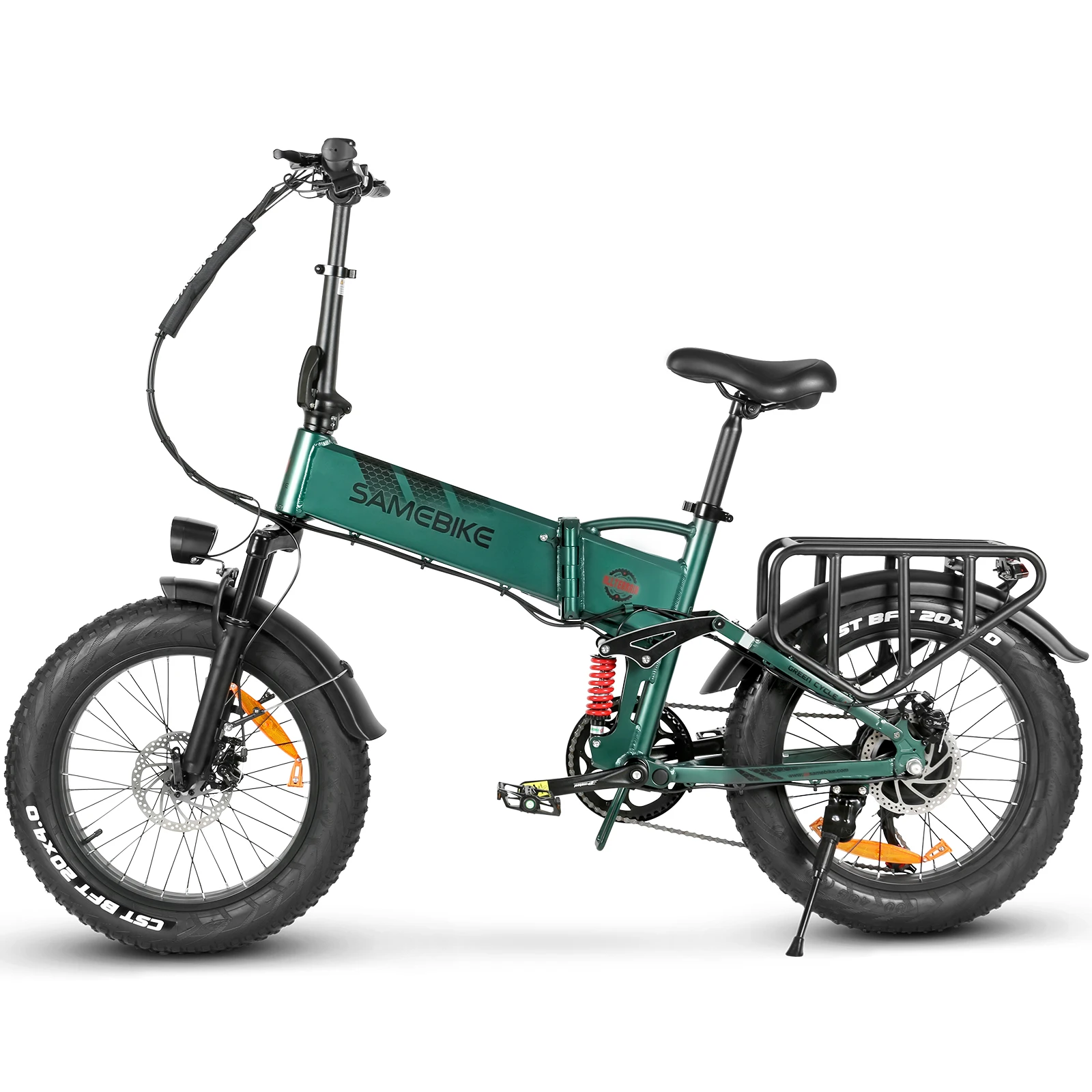 SAMEBIKE RS-A02PRO Electric Bike 20"Fat Tires,48V15Ah Foldable Ebike for Adults,7 Speed and Dual Suspension E-Mountain Bike image 3