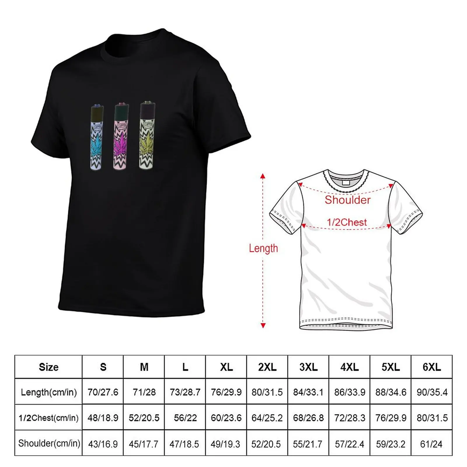 420 Clipper Lighter in Cyan Magenta Yellow T-Shirt Gym Exercise Short Sleeve T-Shirt