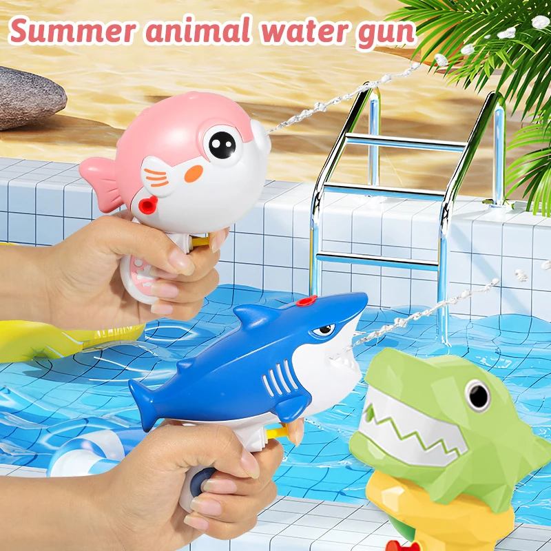 Crianças batalha mini dos desenhos animados golfinho tubarão pistola de água brinquedos verão ao ar livre praia piscina festa interação jogos tiro pistola de água