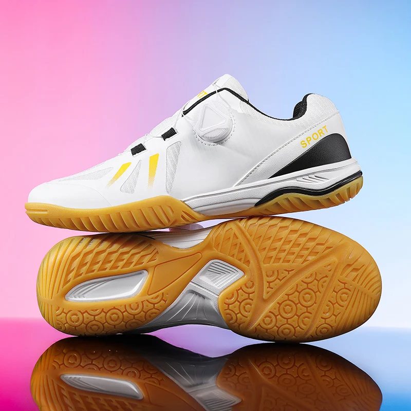 Children's Professional Sports Table Tennis Shoes, White Mesh Breathable Children's Badminton Sports Shoes, Training Shoes