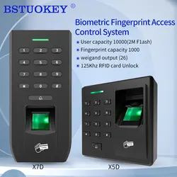 Fingerprint Scanner RFID 125kh Card Reader Access Control Keypad with Relay Security Door System Finger Sensor Wiegand 10000user