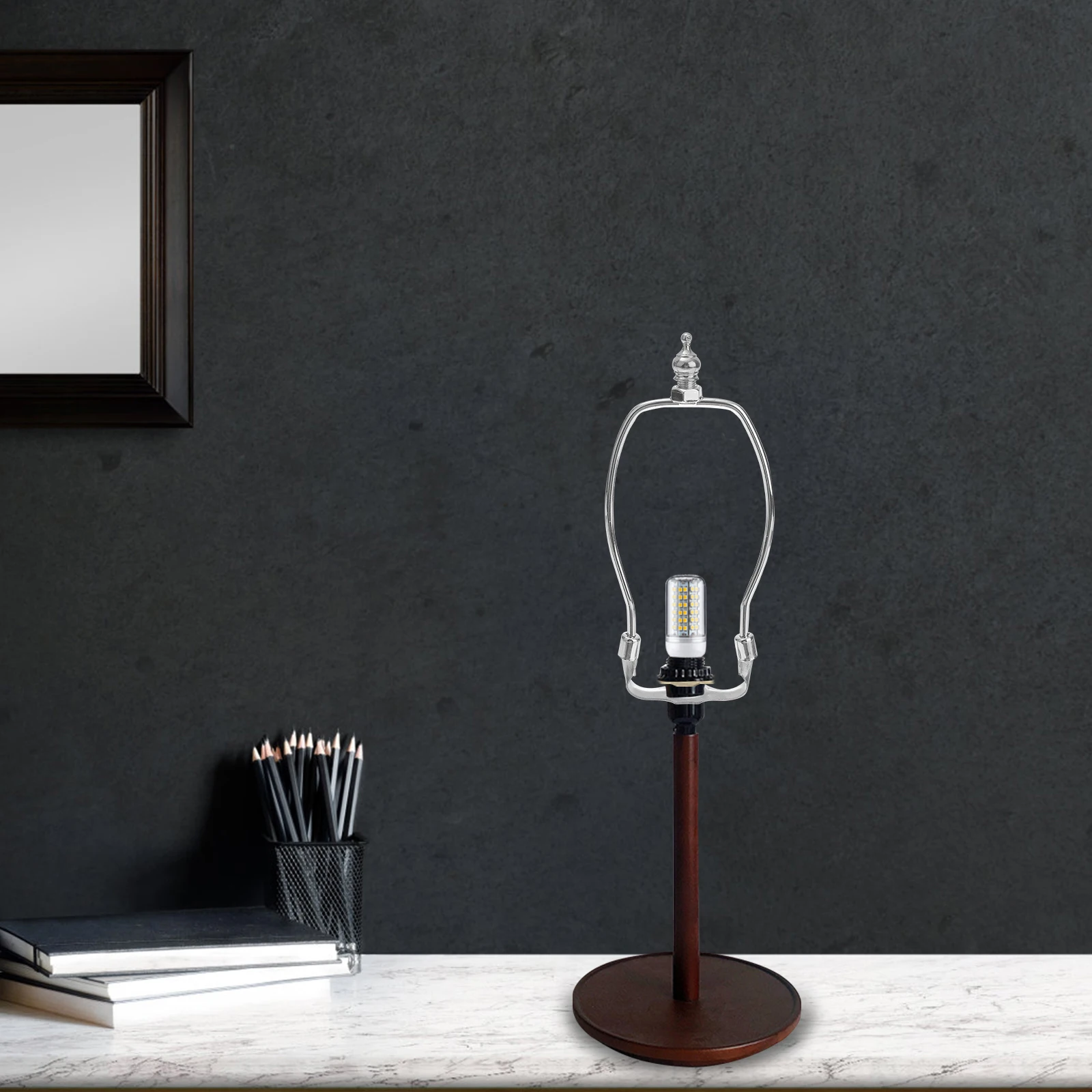 2 مجموعة القيثارة الثقيلة غطاء مصباح معدني قوس الكروم لطاولة مصباح أرضي إصلاح ملحقات الإضاءة غير القابل للصدأ