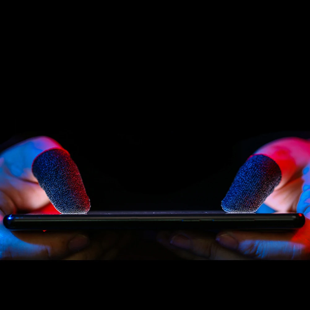 

10 pcs Anti-Sweat Cots Flexible Touchscreen Game Finger Sleeves Comfortable Thin Breathable Durable Finger Covers For Mobile
