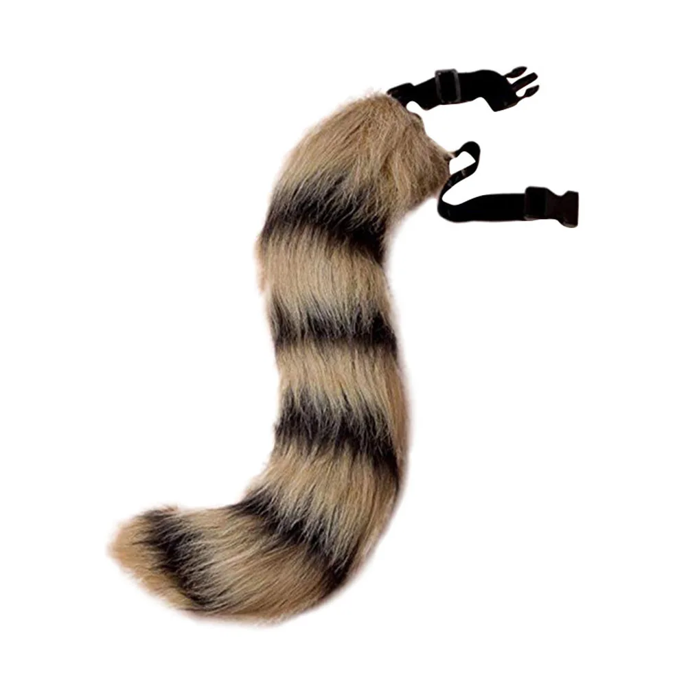 

1Pcs Novelty Realistic Faux Tail Adjustable Strap Sexy Tails Halloween Party Cosplay Costume Props Black Brown Tail