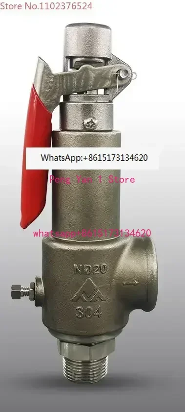 Stainless steel safety valve A28W-16P air receiver steam pipe fly lubrication adjustable spring full open pressure