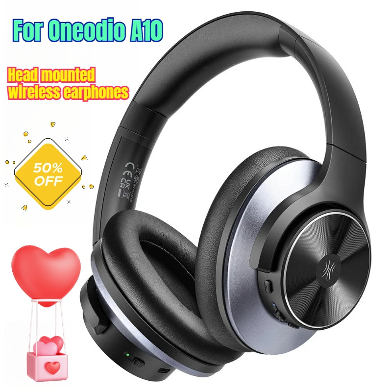 

For Oneodio A10 Bluetooth Headphones Hybrid Active Noise Cancelling With Hi-Res Audio Over Ear Wireless Headset ANC