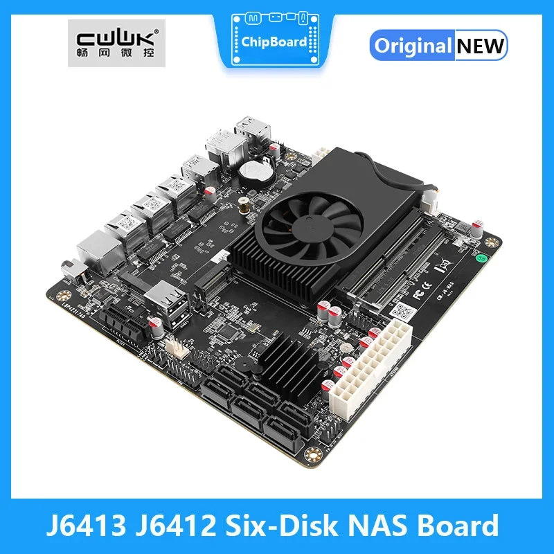 MiiBestOD NAS Motherboard J6413 J6412 2*Intel I226-V 1*RTL8125BG 2.5G LANs 2*NVMe 6*SATA3.0 2*DDR4 1*PCIe Mini ITX Soft Router M