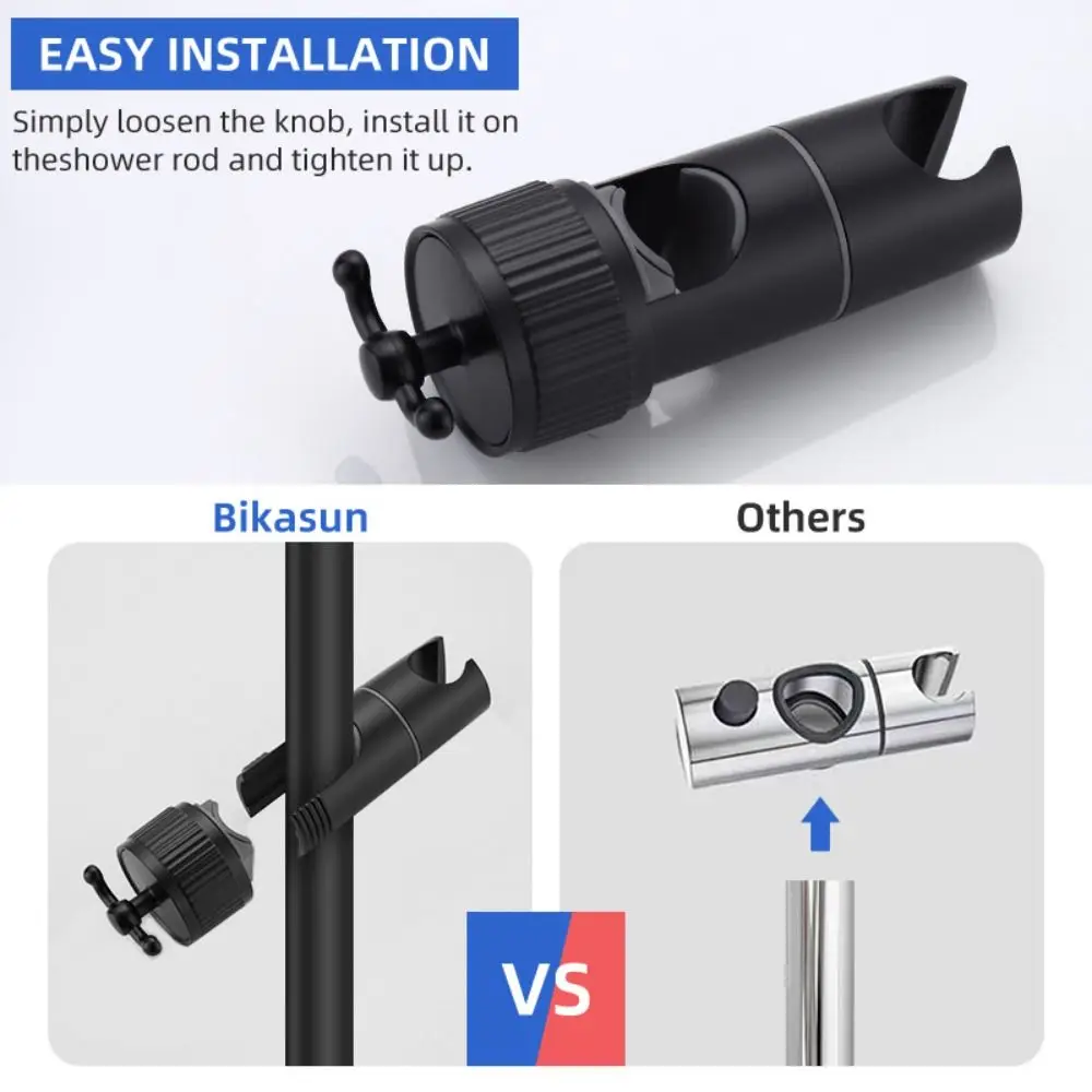 

Стабильный съемный держатель для душа без перфорации с крючками, кронштейн для насадки для душа 360° ° Поворотный фиксирующий стержень для душа из АБС-пластика для ванной комнаты